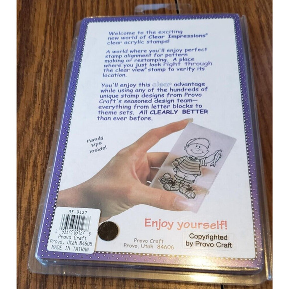 Provo Craft Clear Impressions Snowman 4 Clear Acrylic Stamp Set - Picture 2 of 5